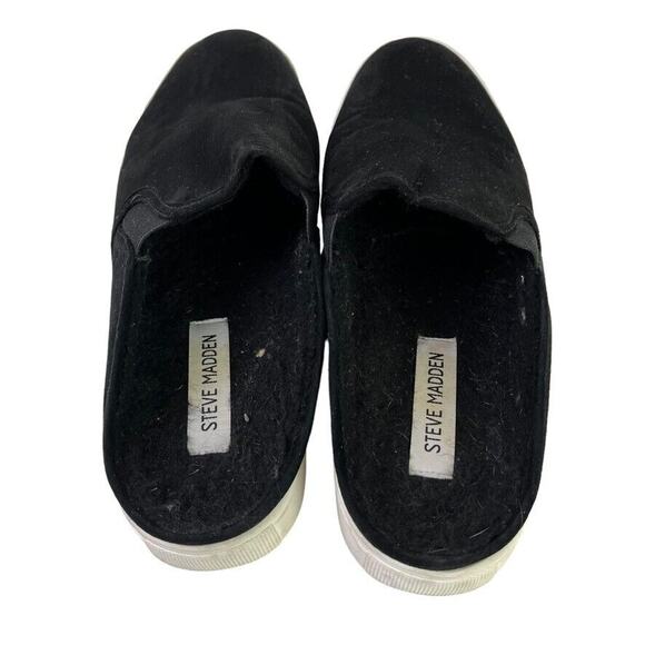Steve Madden Zima Womens Black Sherpa Lined Slip On Mules Loafers Shoes sz 8.5 - Picture 10 of 16